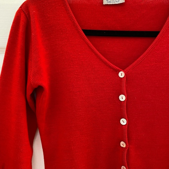 90s V-Neck Italian Cardigan - Picture 1 of 7